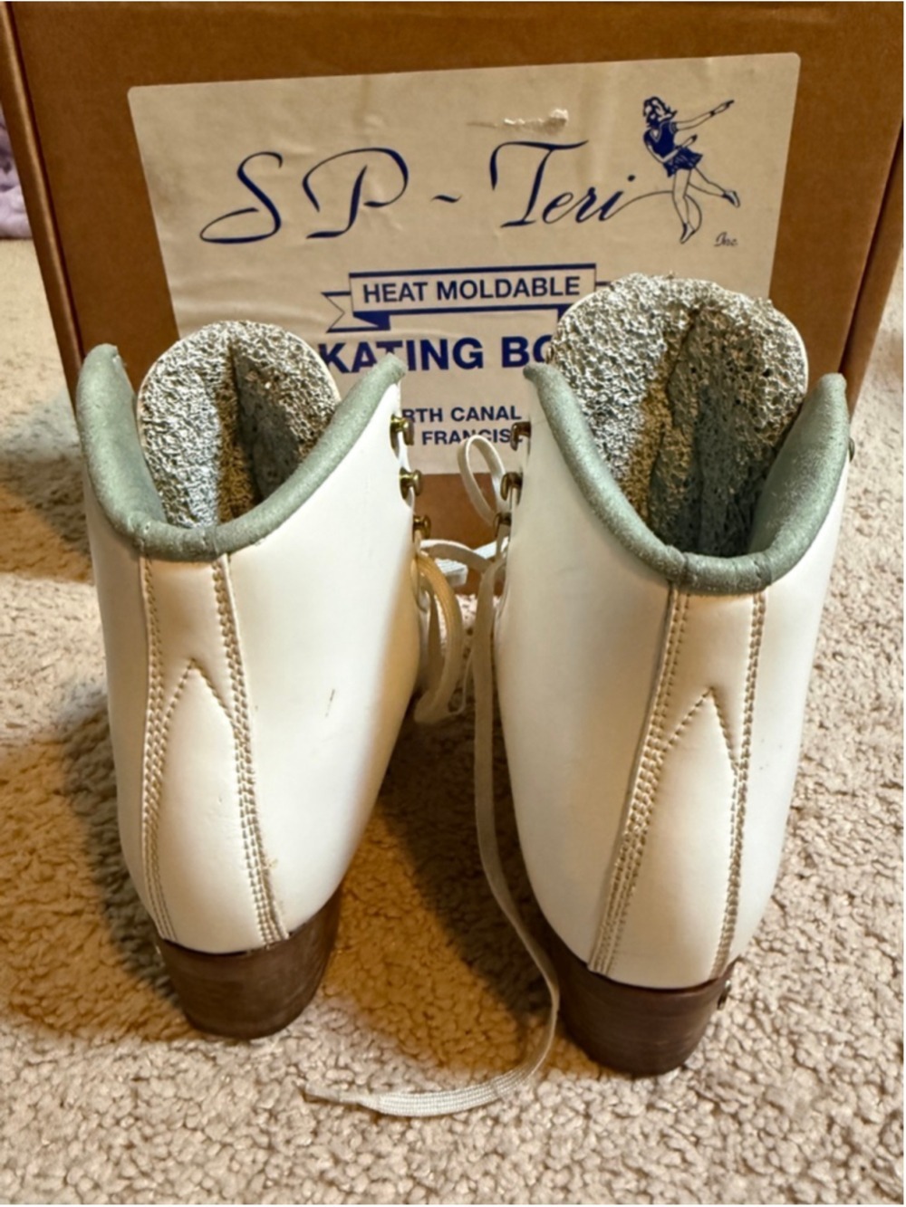 SP Teri Pro-Teri Figure Skating Boots Size 1.5 A Narrow Boots Only - Picture 5 of 6